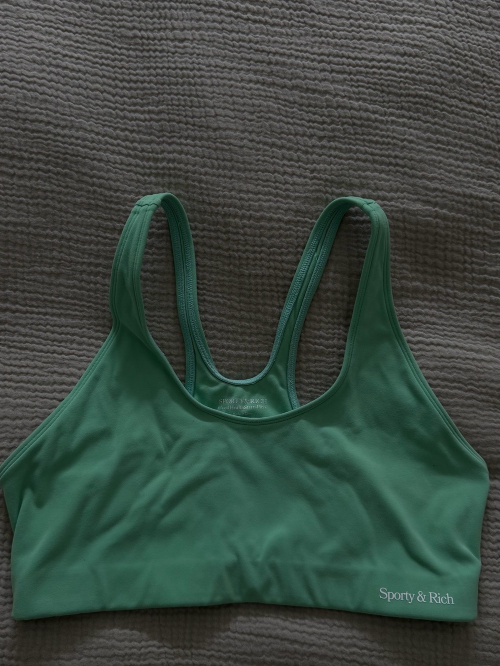 Sporty & Rich Emerald Green Racerback Bralette
